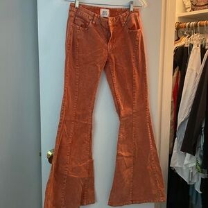 BDG URBAN OUTFITTERS SALMON CORDUROY FLARE PANTS